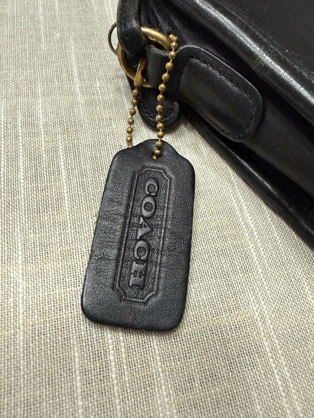 Coach Black Leather Small Crossbody with Front Slip Pocket - Picture 3 of 7